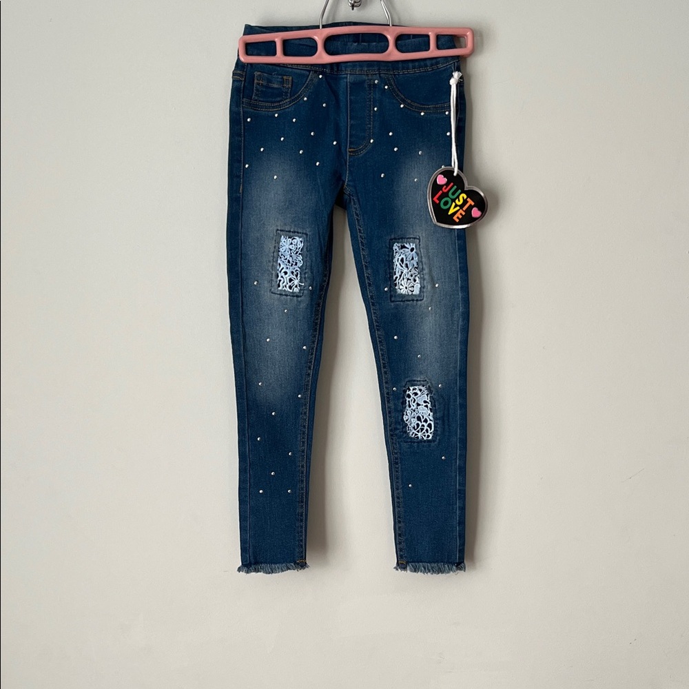 Just Love Kids Denim Jeans with Patch Accents